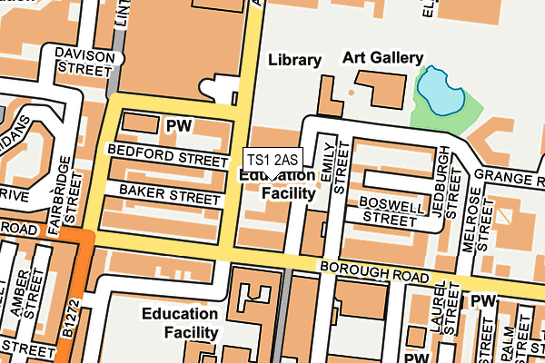 TS1 2AS map - OS OpenMap – Local (Ordnance Survey)