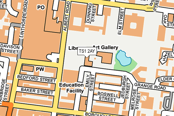 TS1 2AY map - OS OpenMap – Local (Ordnance Survey)