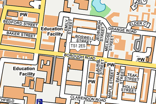 TS1 2ES map - OS OpenMap – Local (Ordnance Survey)