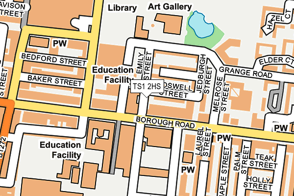 TS1 2HS map - OS OpenMap – Local (Ordnance Survey)