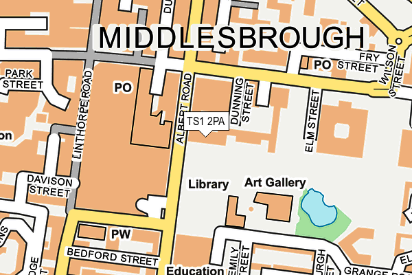 TS1 2PA map - OS OpenMap – Local (Ordnance Survey)