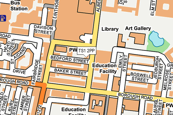 Map of TOWN & COUNTRY PROPERTY AUCTIONS NORTH EAST LIMITED at local scale