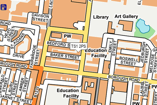 TS1 2PS map - OS OpenMap – Local (Ordnance Survey)