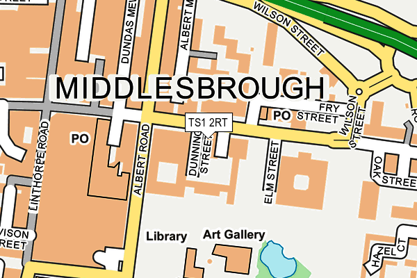 TS1 2RT map - OS OpenMap – Local (Ordnance Survey)