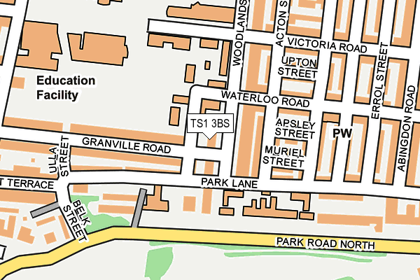 TS1 3BS map - OS OpenMap – Local (Ordnance Survey)