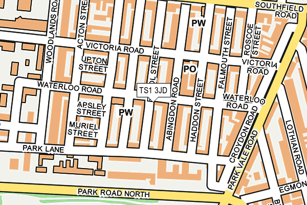 TS1 3JD map - OS OpenMap – Local (Ordnance Survey)