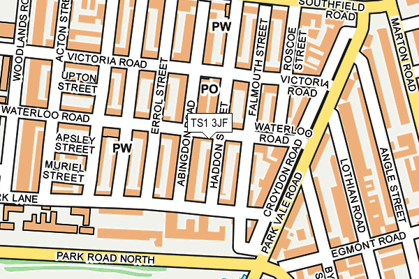 TS1 3JF map - OS OpenMap – Local (Ordnance Survey)