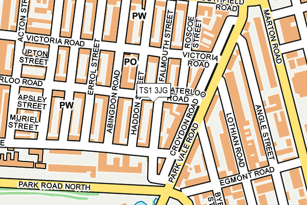 TS1 3JG map - OS OpenMap – Local (Ordnance Survey)