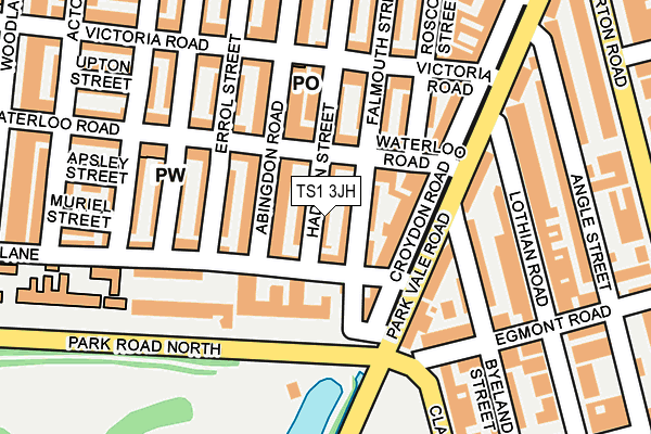 TS1 3JH map - OS OpenMap – Local (Ordnance Survey)