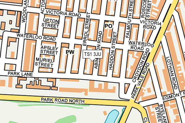 TS1 3JU map - OS OpenMap – Local (Ordnance Survey)