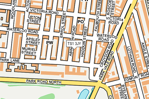 TS1 3JY map - OS OpenMap – Local (Ordnance Survey)