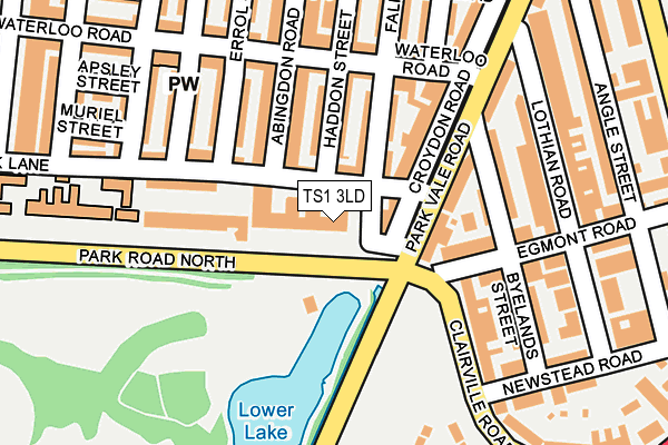 TS1 3LD map - OS OpenMap – Local (Ordnance Survey)