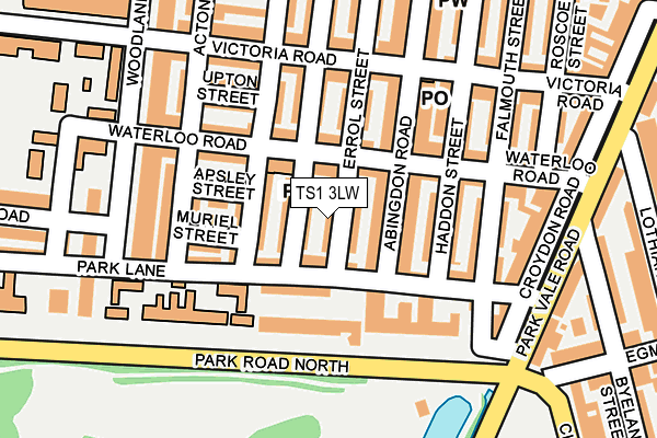 TS1 3LW map - OS OpenMap – Local (Ordnance Survey)