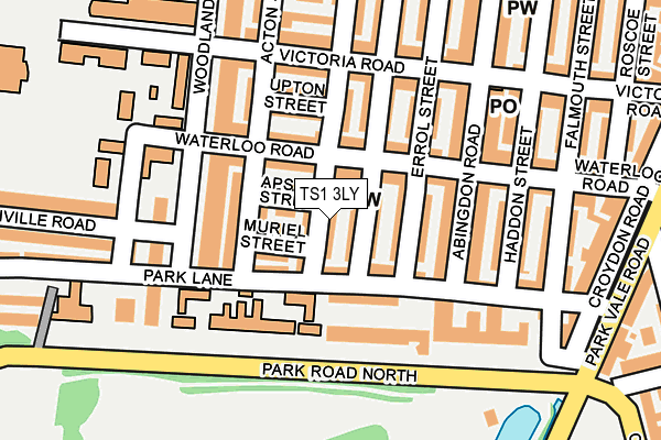 TS1 3LY map - OS OpenMap – Local (Ordnance Survey)