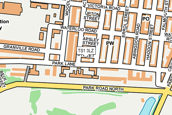 TS1 3LZ map - OS OpenMap – Local (Ordnance Survey)