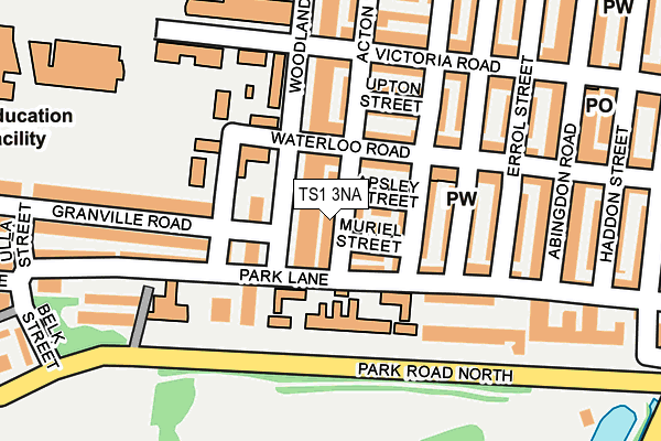 TS1 3NA map - OS OpenMap – Local (Ordnance Survey)