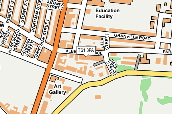 TS1 3PA map - OS OpenMap – Local (Ordnance Survey)