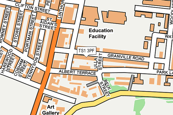 TS1 3PF map - OS OpenMap – Local (Ordnance Survey)