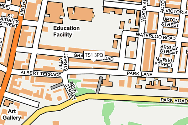 TS1 3PQ map - OS OpenMap – Local (Ordnance Survey)