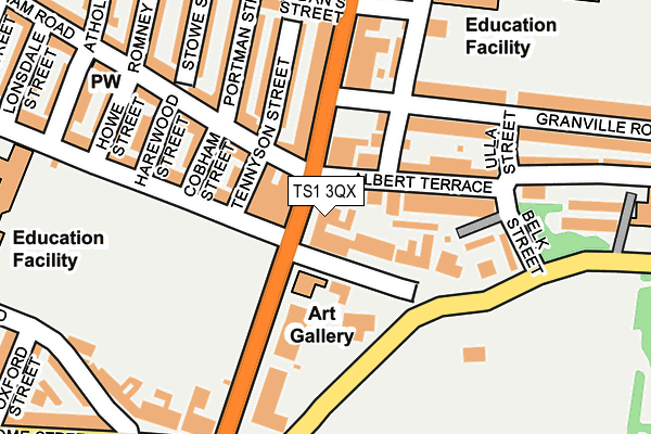 TS1 3QX map - OS OpenMap – Local (Ordnance Survey)