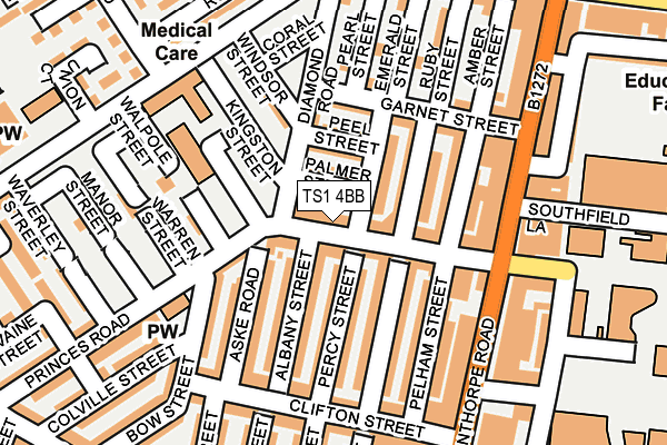 TS1 4BB map - OS OpenMap – Local (Ordnance Survey)