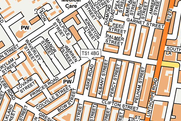 TS1 4BG map - OS OpenMap – Local (Ordnance Survey)