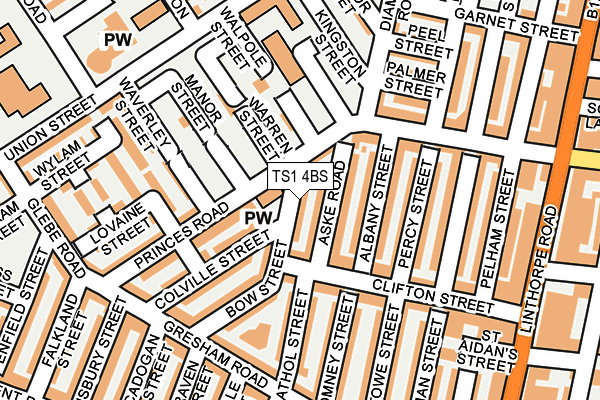 TS1 4BS map - OS OpenMap – Local (Ordnance Survey)