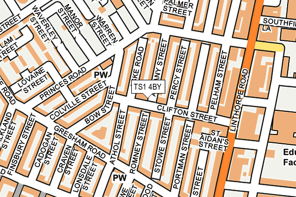 TS1 4BY map - OS OpenMap – Local (Ordnance Survey)