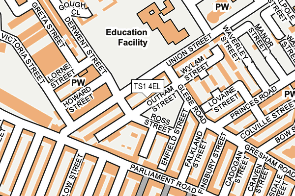 TS1 4EL map - OS OpenMap – Local (Ordnance Survey)