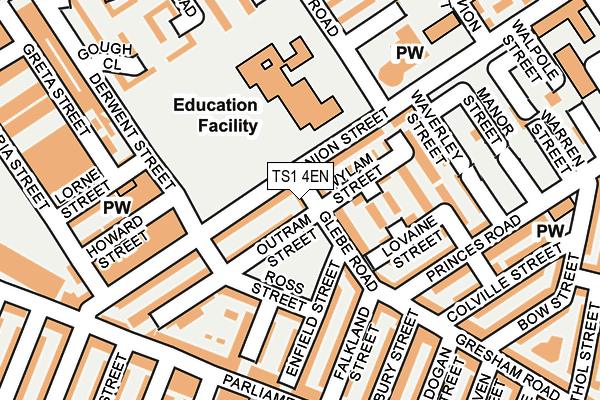 TS1 4EN map - OS OpenMap – Local (Ordnance Survey)