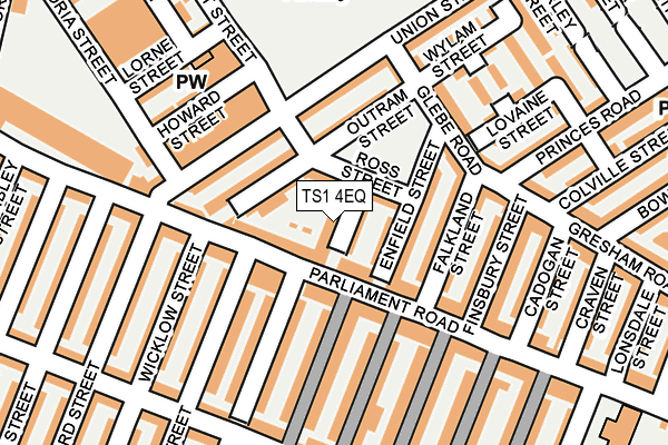 TS1 4EQ map - OS OpenMap – Local (Ordnance Survey)