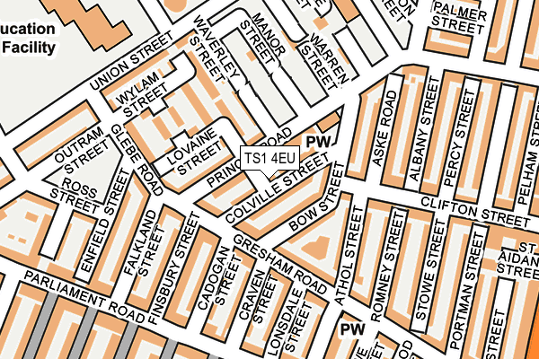 TS1 4EU map - OS OpenMap – Local (Ordnance Survey)