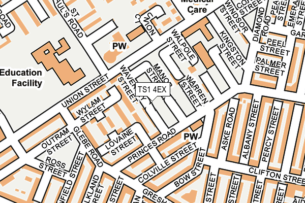 TS1 4EX map - OS OpenMap – Local (Ordnance Survey)