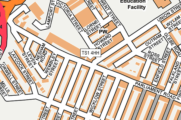 TS1 4HH map - OS OpenMap – Local (Ordnance Survey)