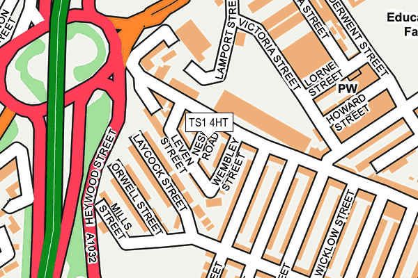 TS1 4HT map - OS OpenMap – Local (Ordnance Survey)