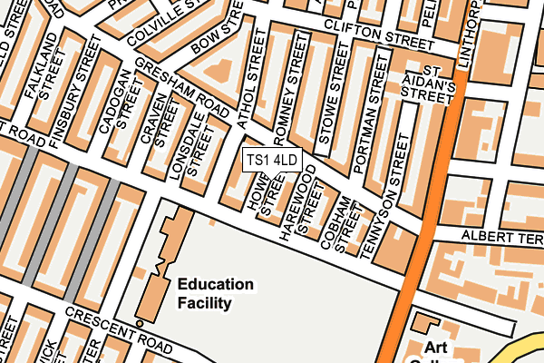 TS1 4LD map - OS OpenMap – Local (Ordnance Survey)