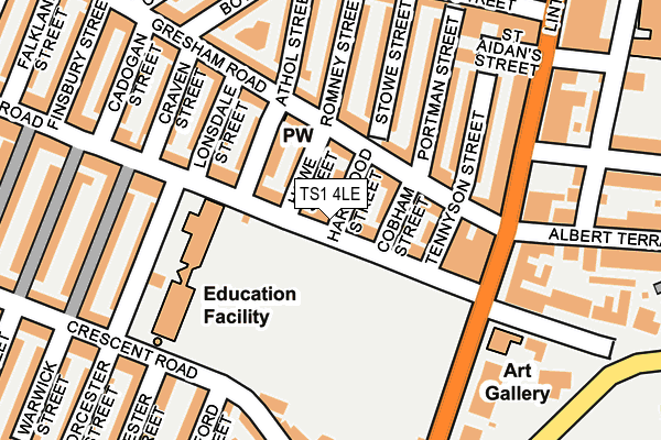 TS1 4LE map - OS OpenMap – Local (Ordnance Survey)