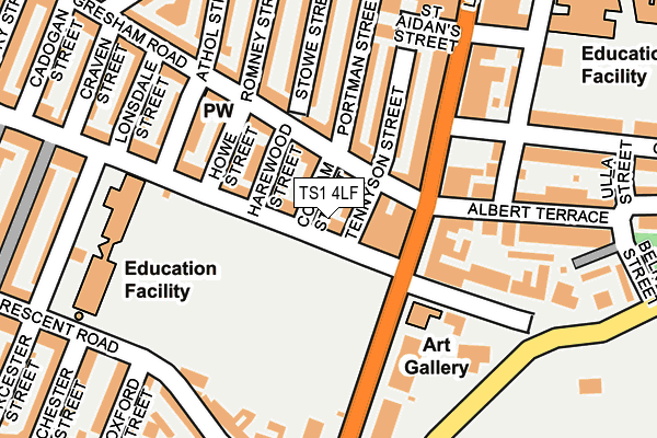 TS1 4LF map - OS OpenMap – Local (Ordnance Survey)