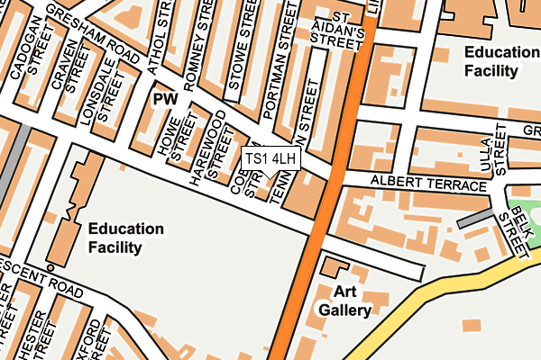 TS1 4LH map - OS OpenMap – Local (Ordnance Survey)