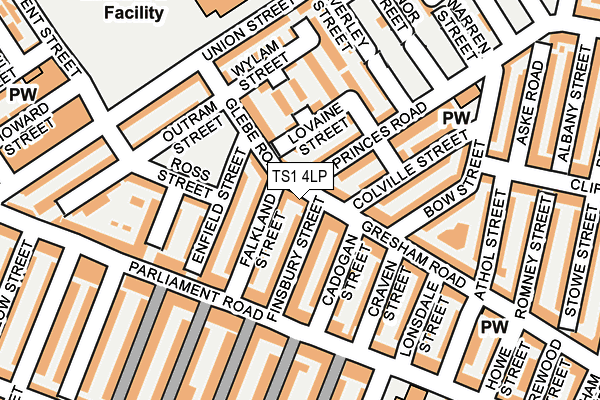 TS1 4LP map - OS OpenMap – Local (Ordnance Survey)