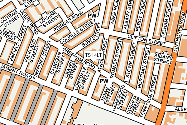 TS1 4LT map - OS OpenMap – Local (Ordnance Survey)