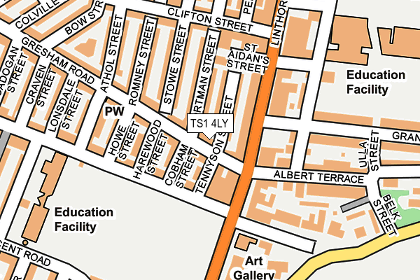 TS1 4LY map - OS OpenMap – Local (Ordnance Survey)