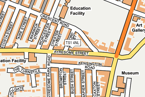 TS1 4NL map - OS OpenMap – Local (Ordnance Survey)