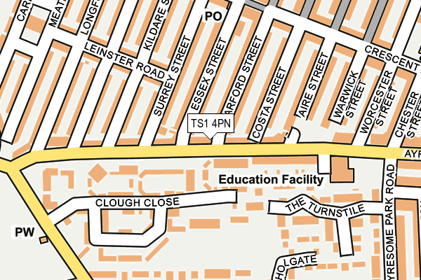 TS1 4PN map - OS OpenMap – Local (Ordnance Survey)