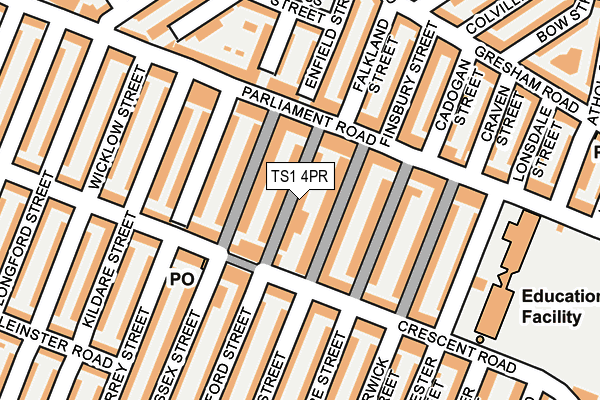 TS1 4PR map - OS OpenMap – Local (Ordnance Survey)