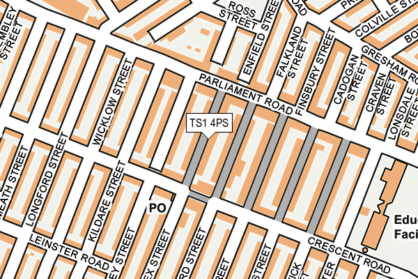 TS1 4PS map - OS OpenMap – Local (Ordnance Survey)