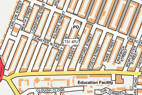 TS1 4PU map - OS OpenMap – Local (Ordnance Survey)