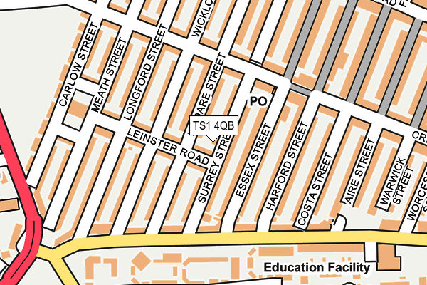 TS1 4QB map - OS OpenMap – Local (Ordnance Survey)