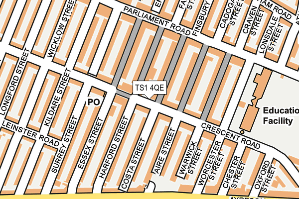 TS1 4QE map - OS OpenMap – Local (Ordnance Survey)