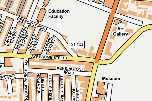 TS1 4QJ map - OS OpenMap – Local (Ordnance Survey)